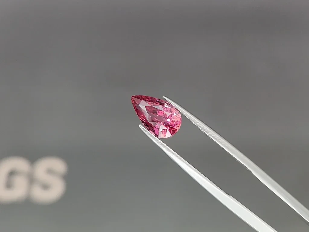 Unheated sapphire Padparadscha pear cut 3.04 carats, Madagascar Image №3