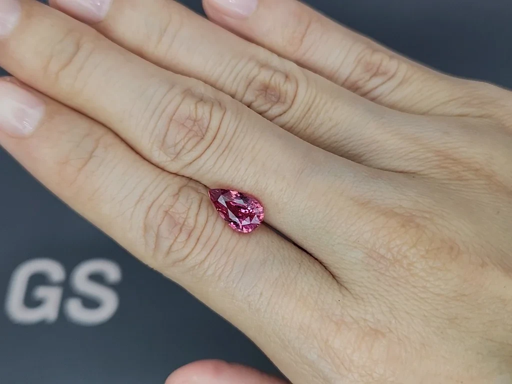 Unheated sapphire Padparadscha pear cut 3.04 carats, Madagascar Image №2