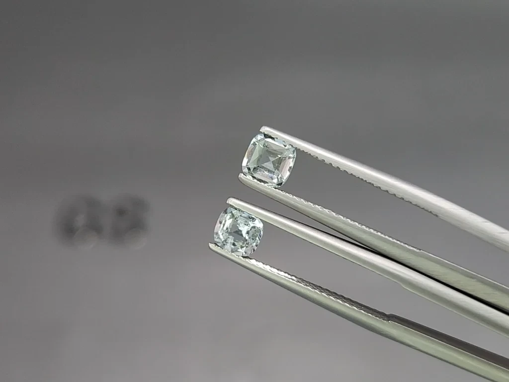 Set of aquamarines cushion cut 2.20 carats, Madagascar Image №4