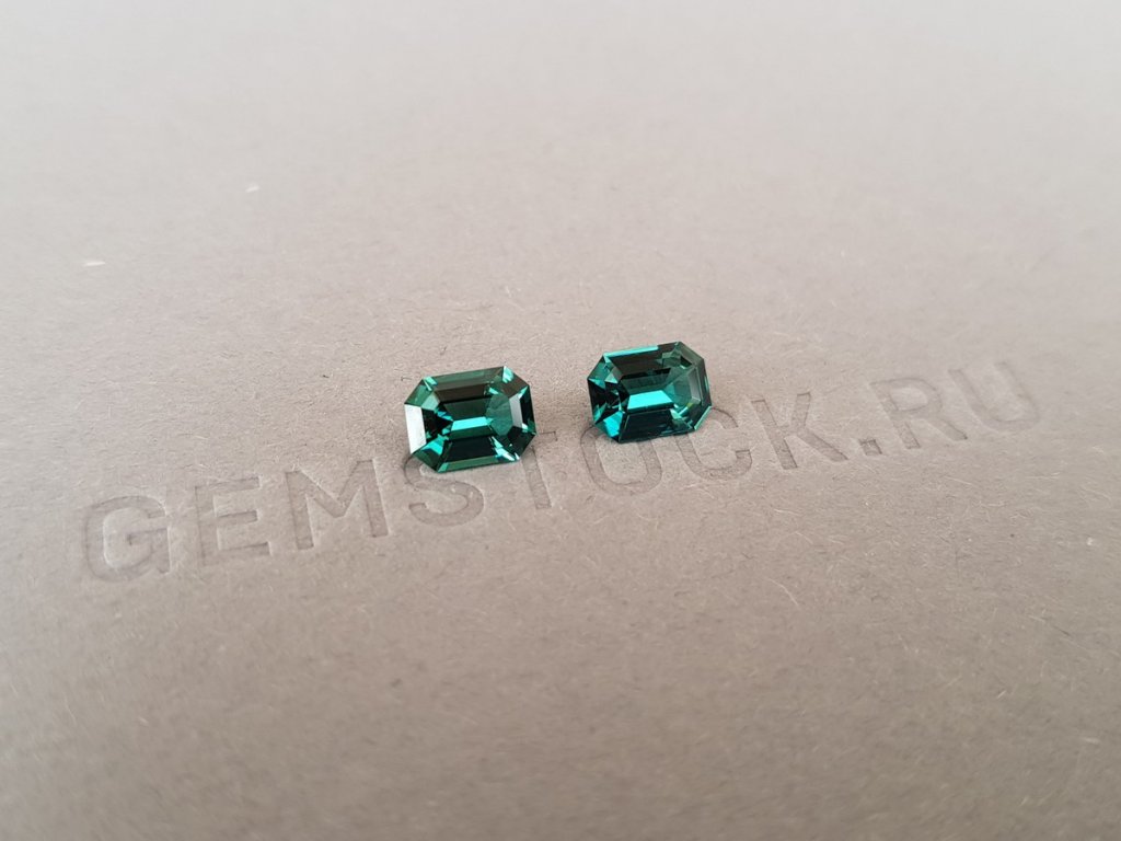 Pair of indicolites 1.35 ct Image №2