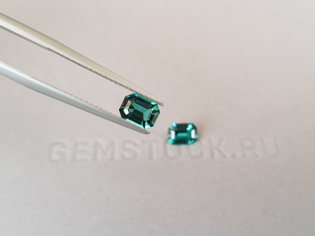 Pair of indicolites 1.35 ct Image №3