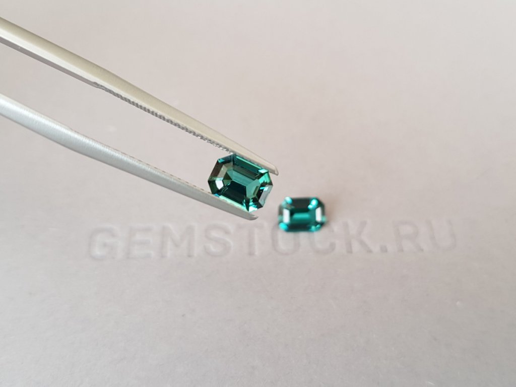 Pair of indicolites 1.35 ct Image №4