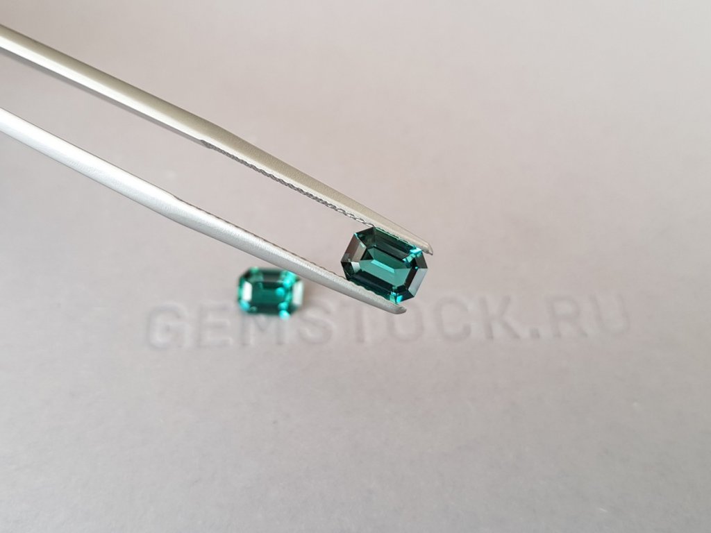 Pair of indicolites 1.35 ct Image №5