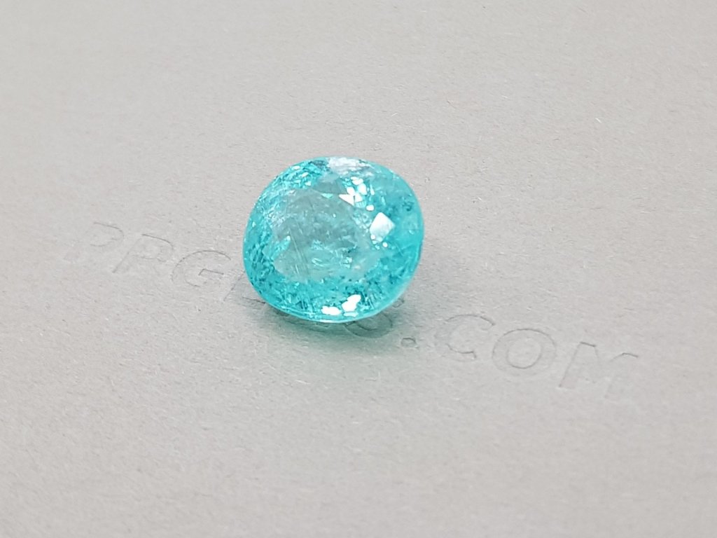 Bright neon Paraiba tourmaline, 8.05 ct oval cut, Mozambique Image №3