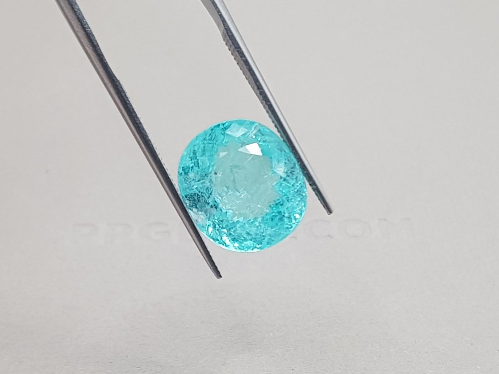 Bright neon Paraiba tourmaline, 8.05 ct oval cut, Mozambique Image №4