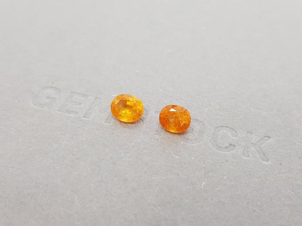 Pair of oval cut Fanta spessartines 2.61 ct Image №2