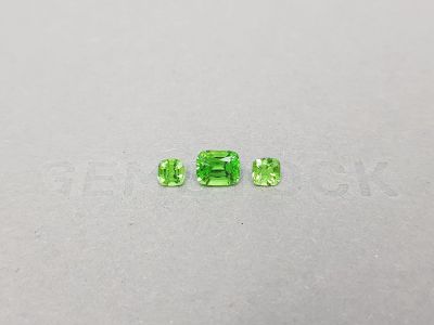 Cushion cut tsavorite set 1.70 ct photo