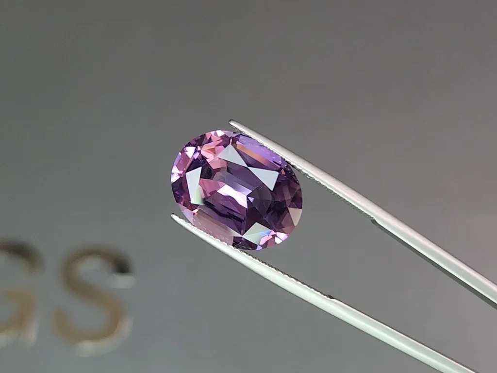 Purple amethyst in a high-precision oval cut 8.45 carats, Brazil Image №3