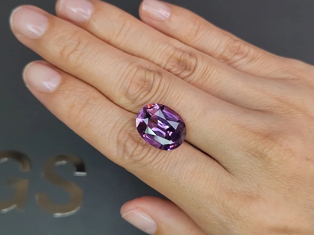 Purple amethyst in a high-precision oval cut 8.45 carats, Brazil Image №2