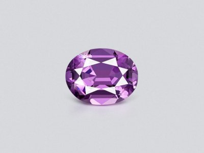 Purple amethyst in a high-precision oval cut 8.45 carats, Brazil photo
