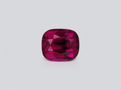 Purple rhodolite garnet in cushion cut 6.25 carats, Tanzania  photo