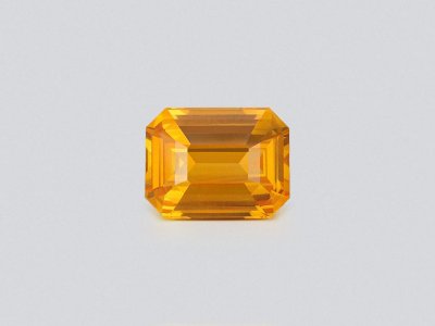 Yellow-orange sapphire in octagon cut 4.03 carats, Sri Lanka photo