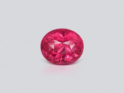Vivid pink Mahenge spinel in oval cut 2.06 carats, Tanzania photo