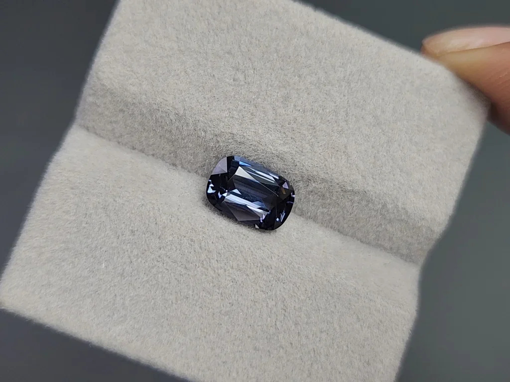 Blue spinel cushion cut  2.26 carats, Tanzania Image №4