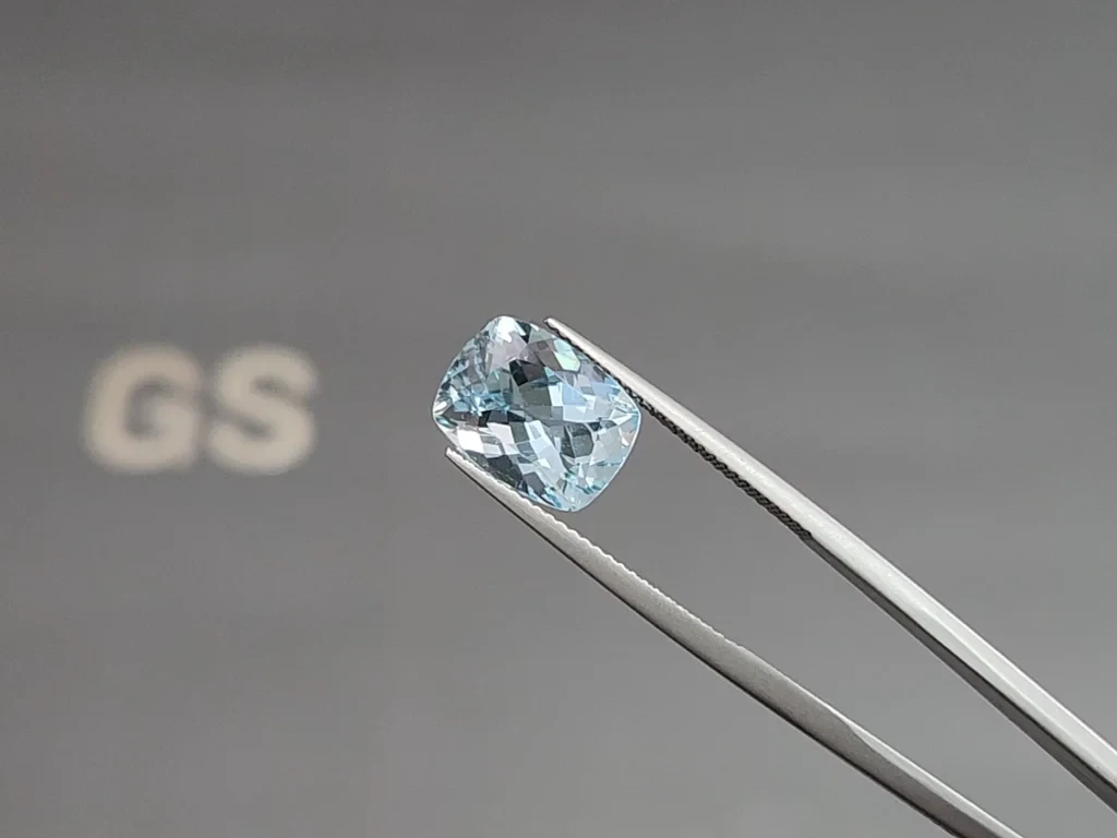Aquamarine cushion cut 4.87 carats, Madagascar  Image №3