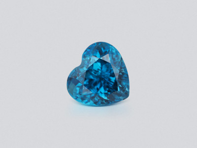 Zircon neon blue heart shape 13.09 carats, Cambodia photo