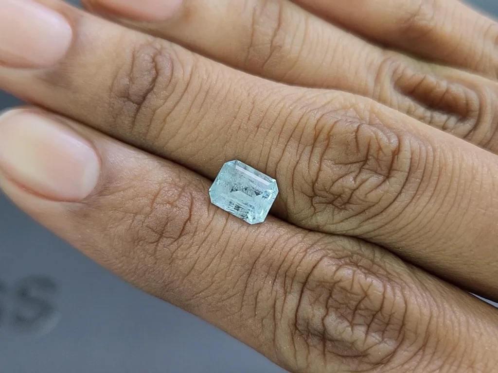 Aquamarine octagon cut 1.51 carats, Madagascar  Image №2