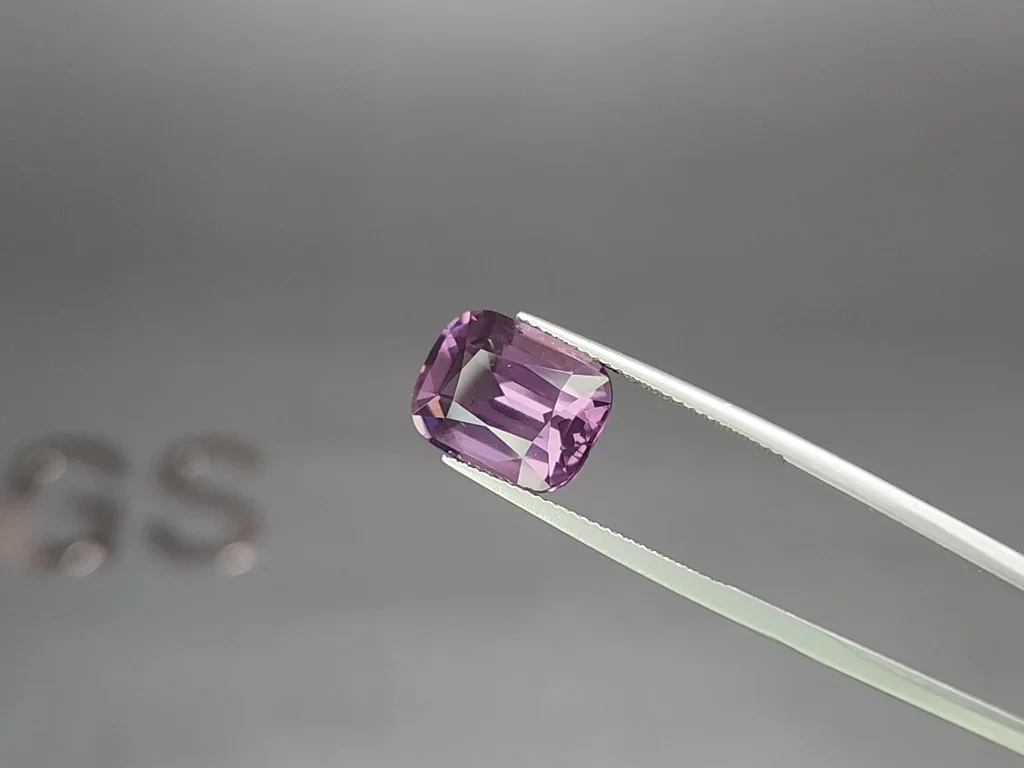 Purple spinel cushion cut 8.49 carats, Tanzania Image №3