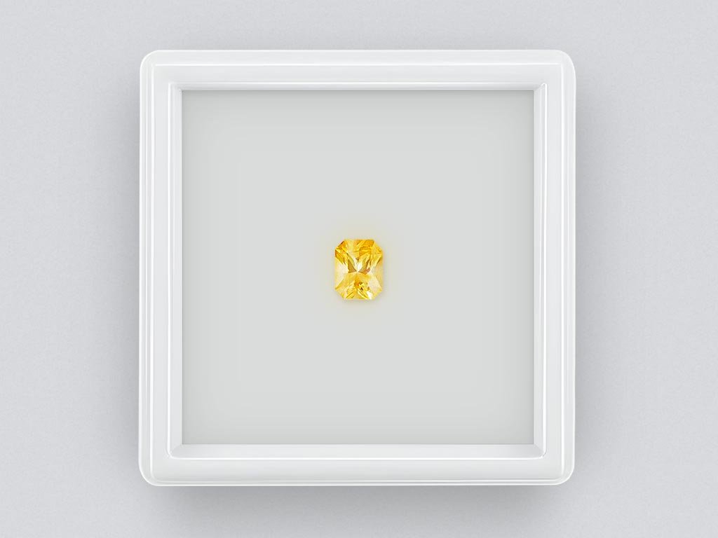 Vivid yellow sapphire 0.83 ct radiant cut, Sri Lanka Image №1