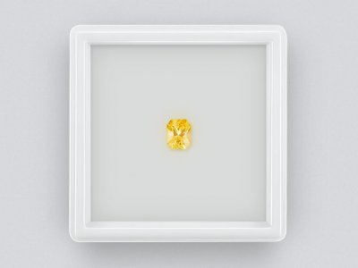 Vivid yellow sapphire 0.83 ct radiant cut, Sri Lanka photo