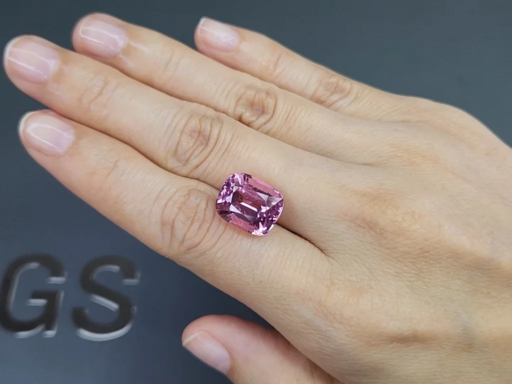 Cushion cut pink tourmaline 9.50ct, Afghanistan  Image №2