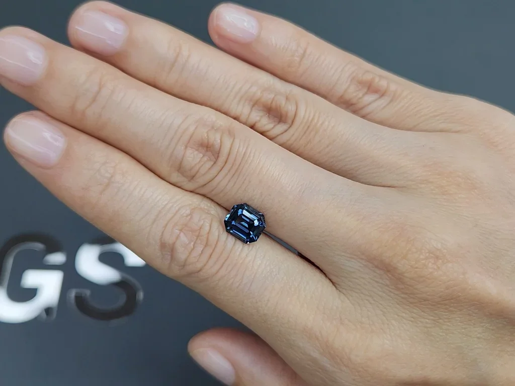 Blue spinel in octagon cut 1.95 carats, Sri Lanka  Image №2