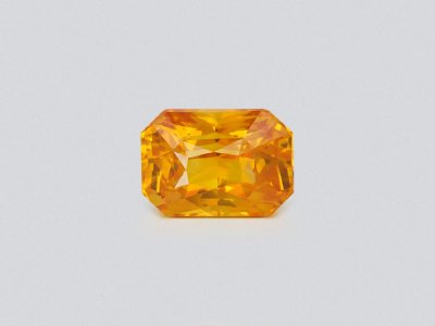Yellow-orange radiant cut sapphire 2.53 carats, Sri Lanka photo