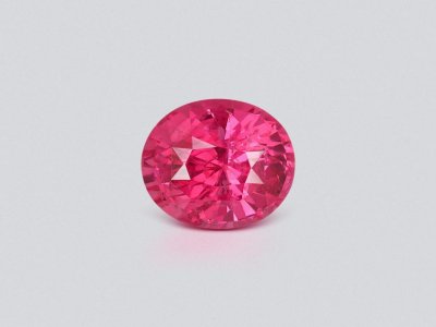 Vivid pink Mahenge spinel in oval cut 2.57 carats, Tanzania photo