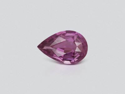 Unheated purple sapphire pear cut 1.24 carats, Madagascar photo