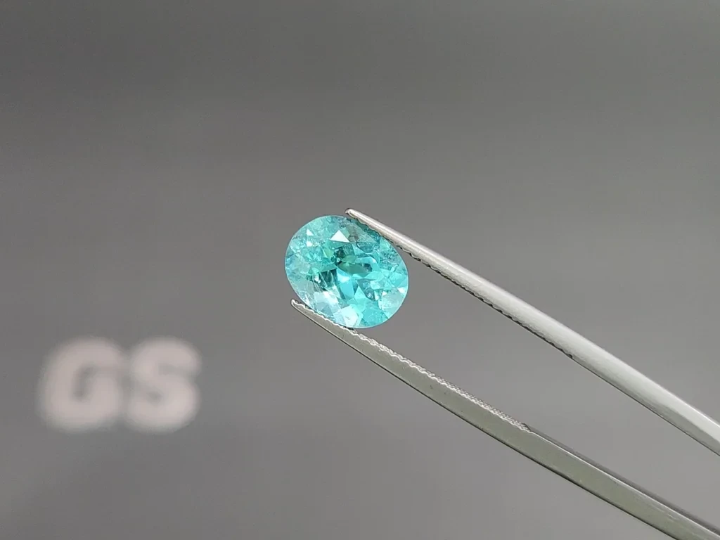 Paraiba tourmaline Neon blue oval cut 2.17 carats, Africa Image №3