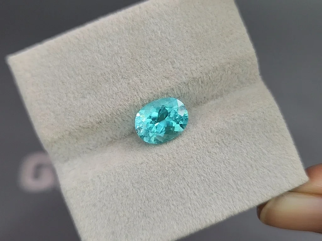 Paraiba tourmaline Neon blue oval cut 2.17 carats, Africa Image №4