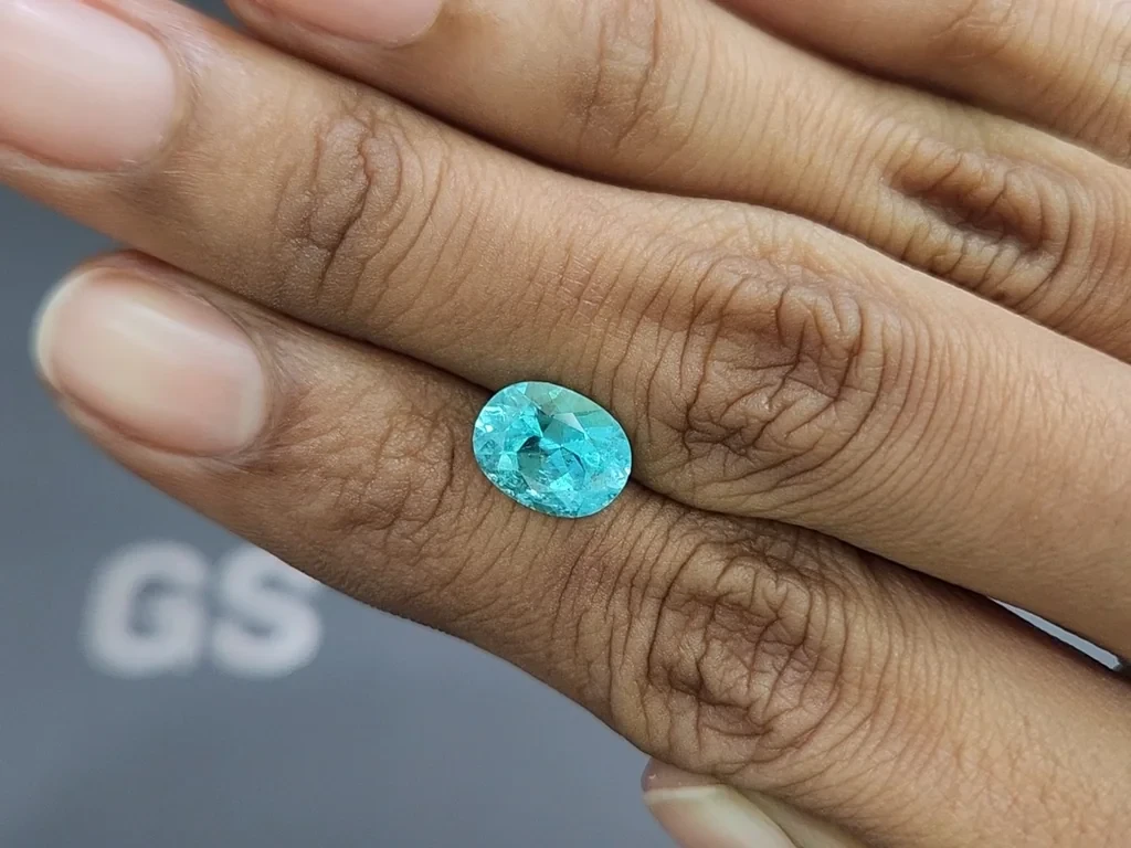 Paraiba tourmaline Neon blue oval cut 2.17 carats, Africa Image №2