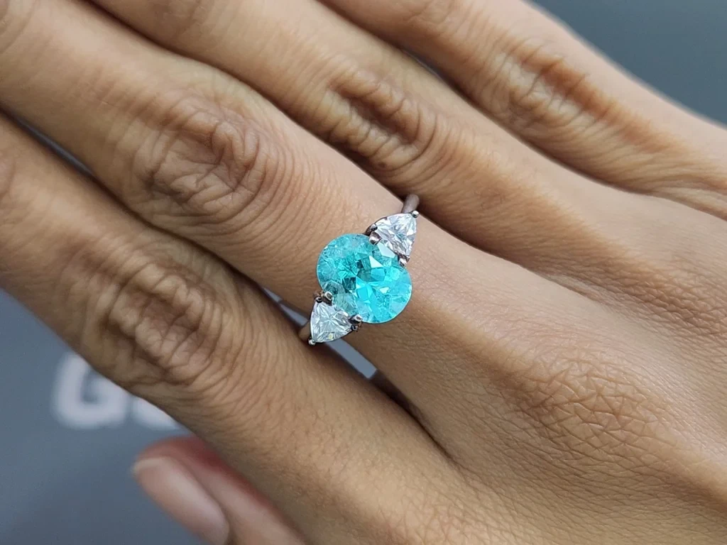 Paraiba tourmaline Neon blue oval cut 2.17 carats, Africa Image №5