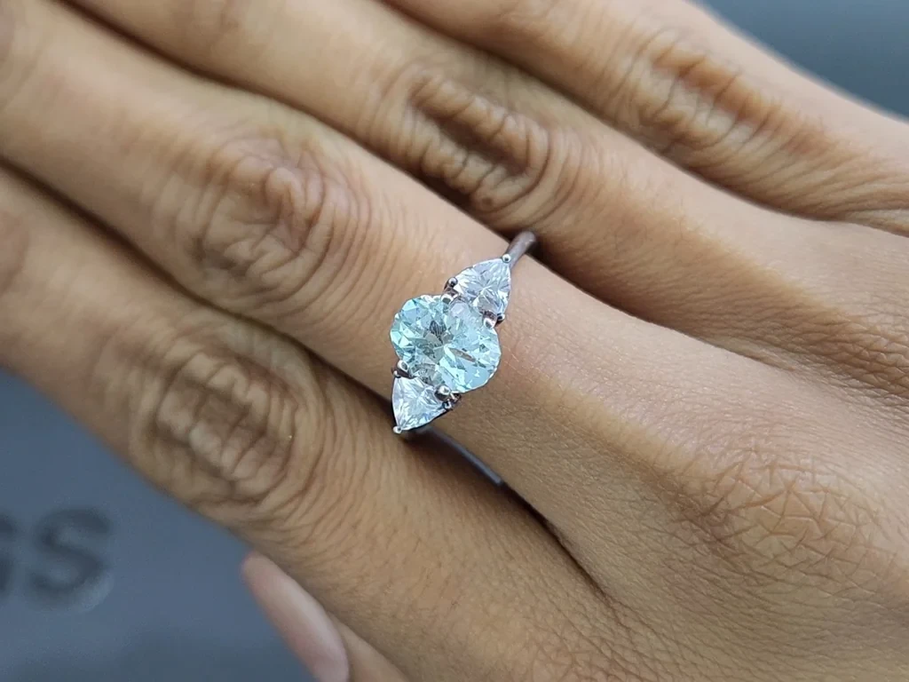 Aquamarine oval cut 1.49 carats, Madagascar  Image №5