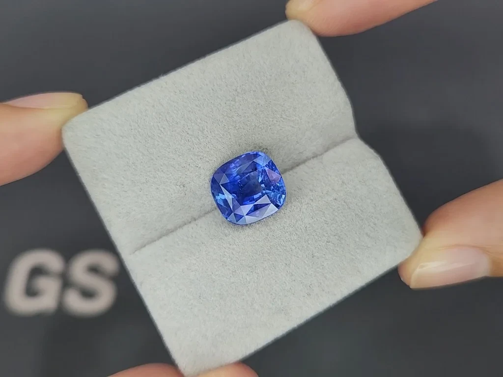 Blue sapphire cushion cut 6.07 carats, Sri Lanka Image №4
