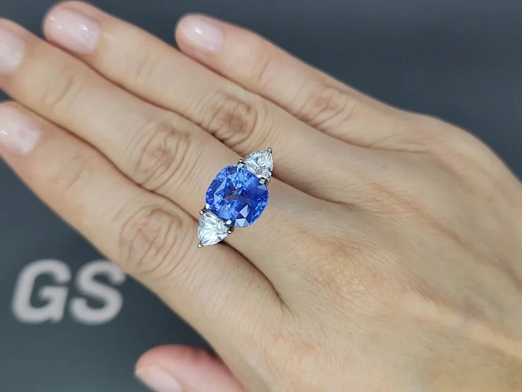 Blue sapphire cushion cut 6.07 carats, Sri Lanka Image №5