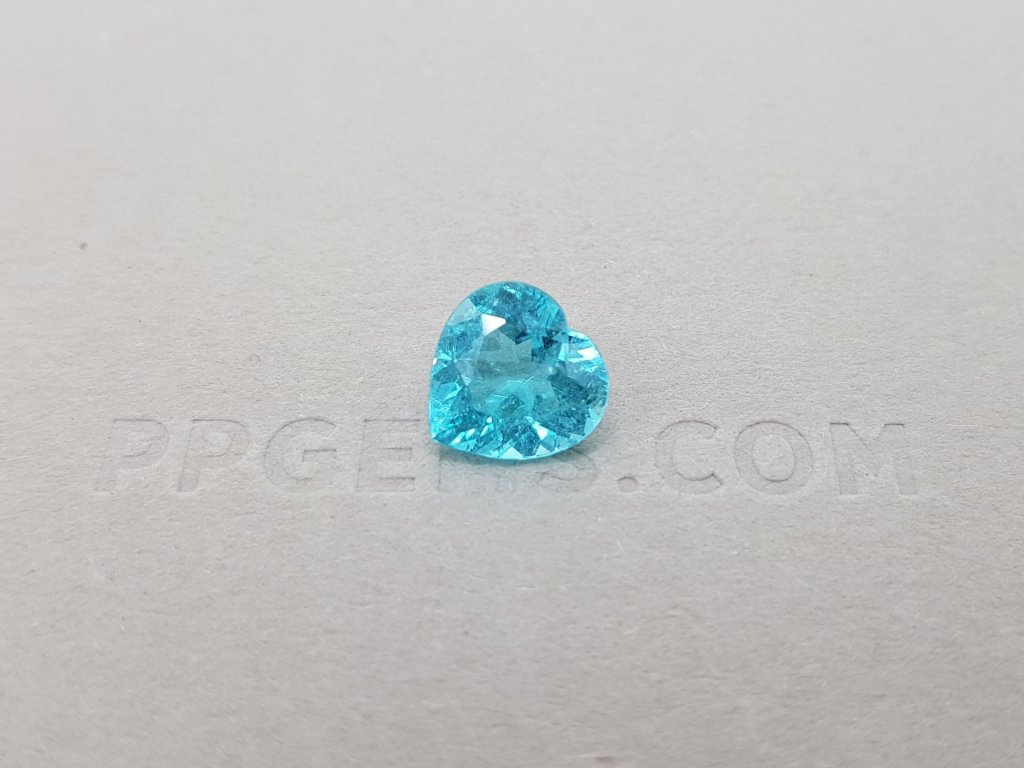 Blue Paraiba tourmaline, rare cut heart, 2.19 ct, Mozambique, GRS Image №1