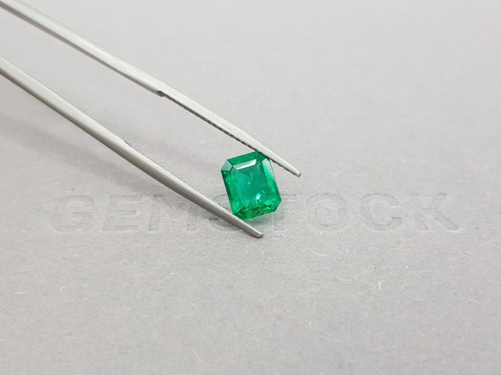 Vivid Green Emerald octagon shape 0.99 ct Colombia Image №4