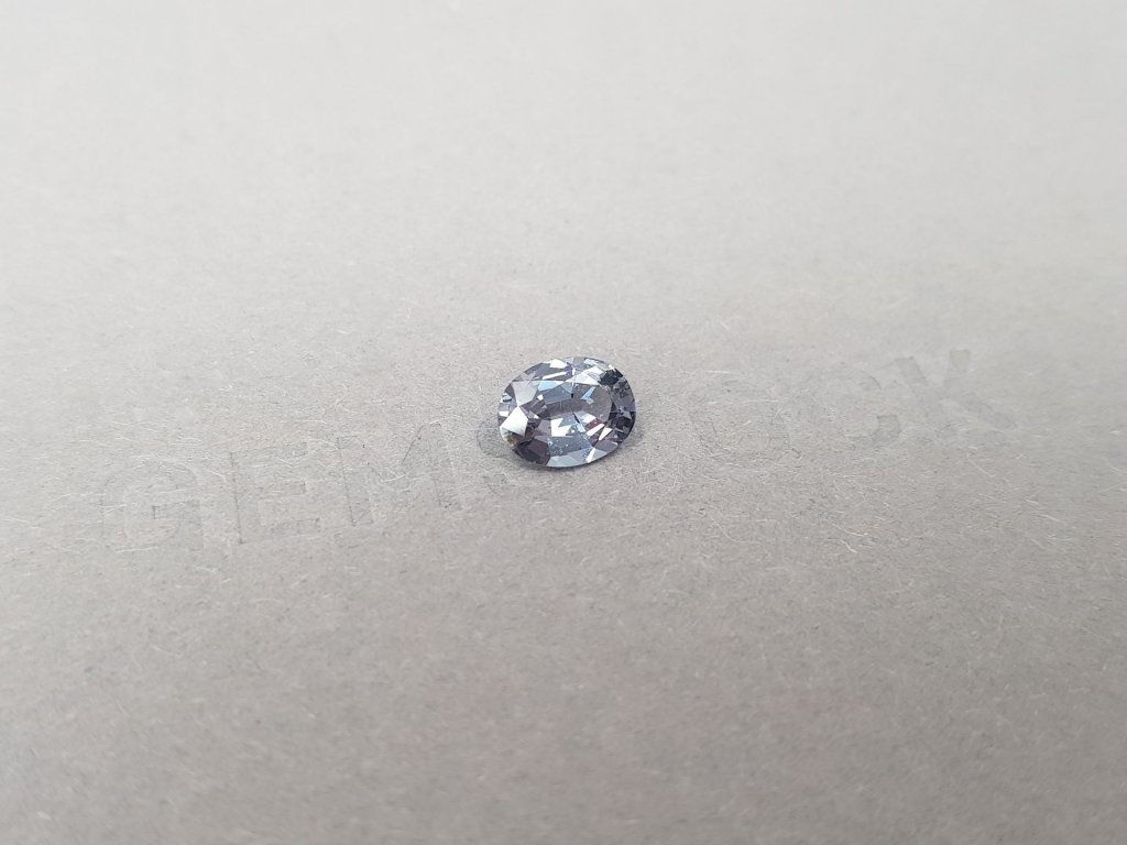 Oval-cut steel gray spinel 1.18 ct, Burma Image №2
