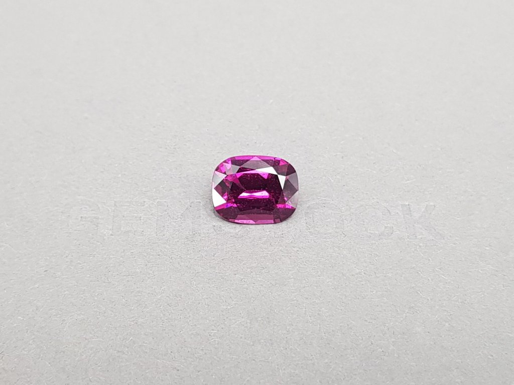 Ring with rare Tanzanian rhodolite 5.18 ct  and diamonds in 18K white gold Image №4