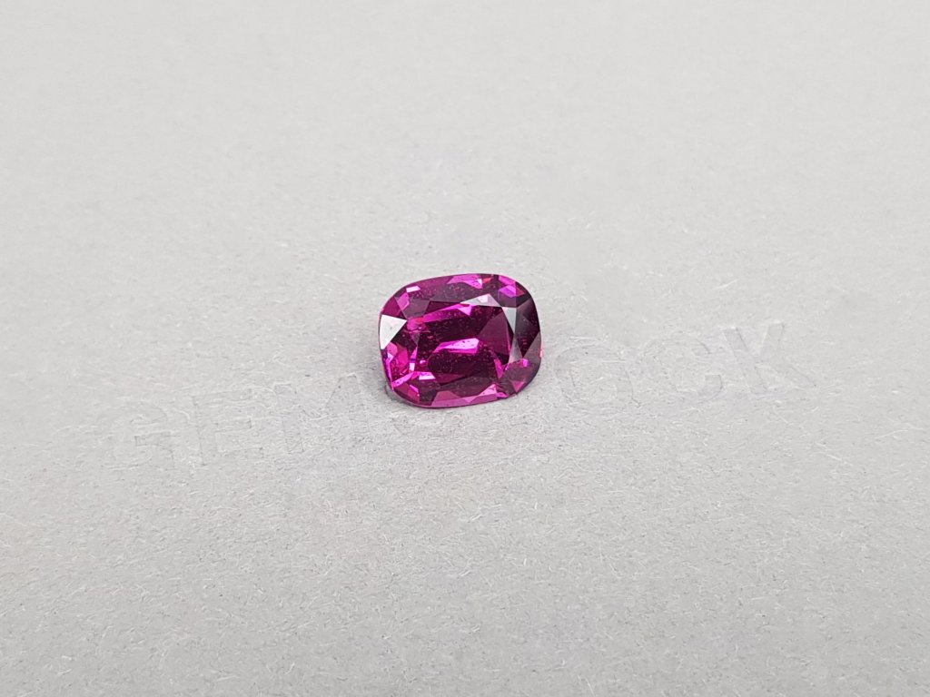 Ring with rare Tanzanian rhodolite 5.18 ct  and diamonds in 18K white gold Image №5