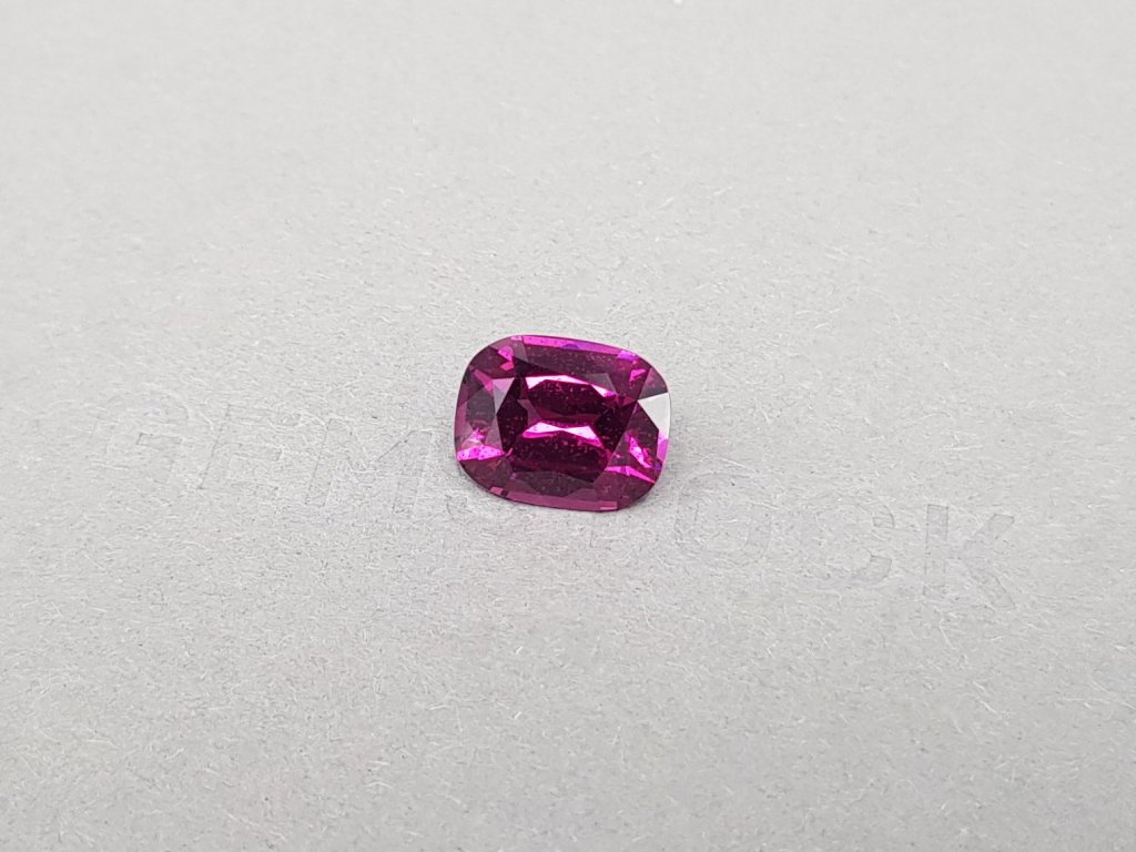 Ring with rare Tanzanian rhodolite 5.18 ct  and diamonds in 18K white gold Image №6