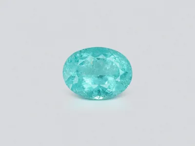 Large neon blue Paraiba tourmaline in oval cut 11.50 carats, Mozambique photo
