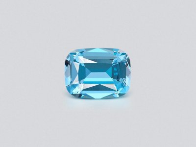 Sky blue topaz in a high-precision cushion cut 12.77 carats, Madagascar  photo