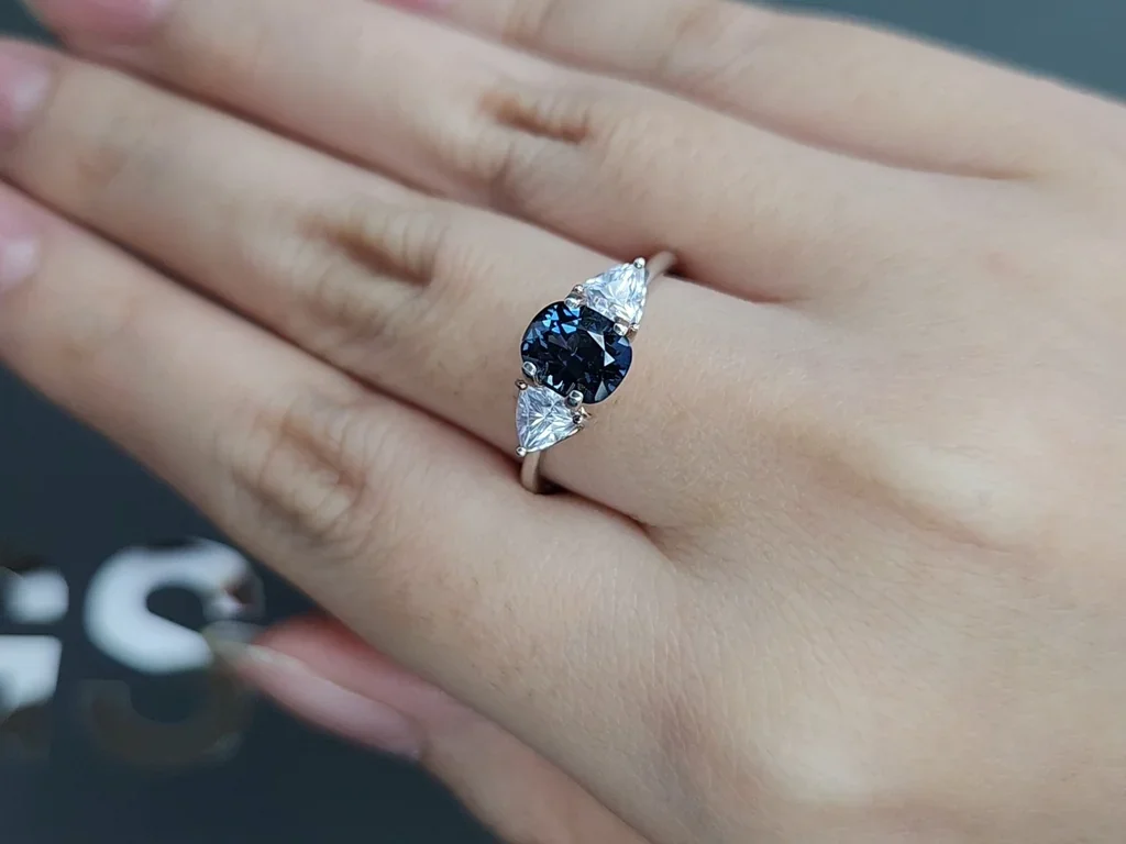 Blue spinel in cushion cut 1.44 carats, Tanzania Image №5
