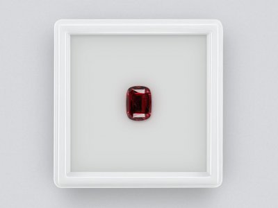 Rhodolite garnet cushion cut 3.39 carats, Tanzania photo