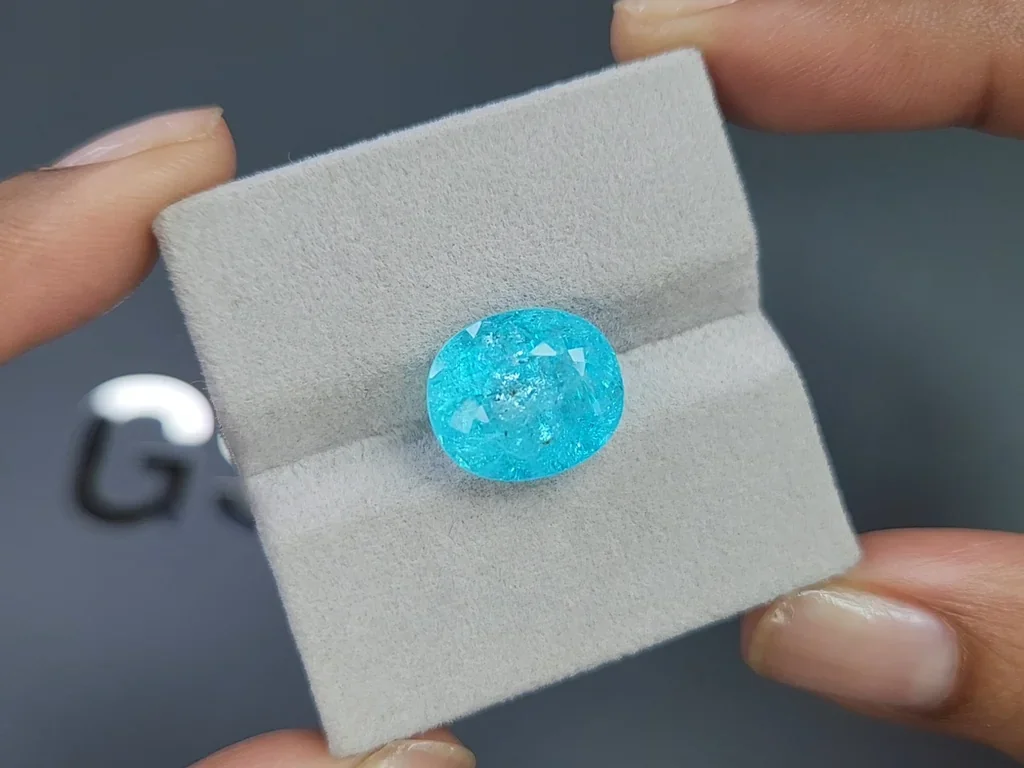 Paraiba tourmaline cushion cut 9.91 carats, Mozambique  Image №4