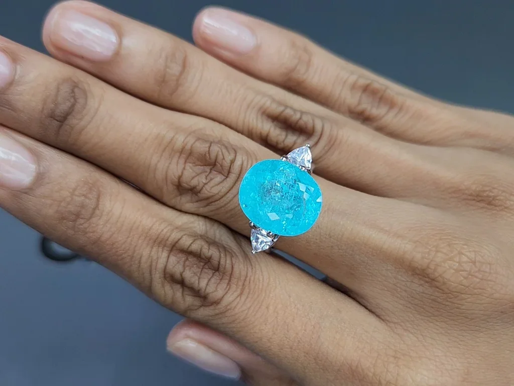 Paraiba tourmaline cushion cut 9.91 carats, Mozambique  Image №5