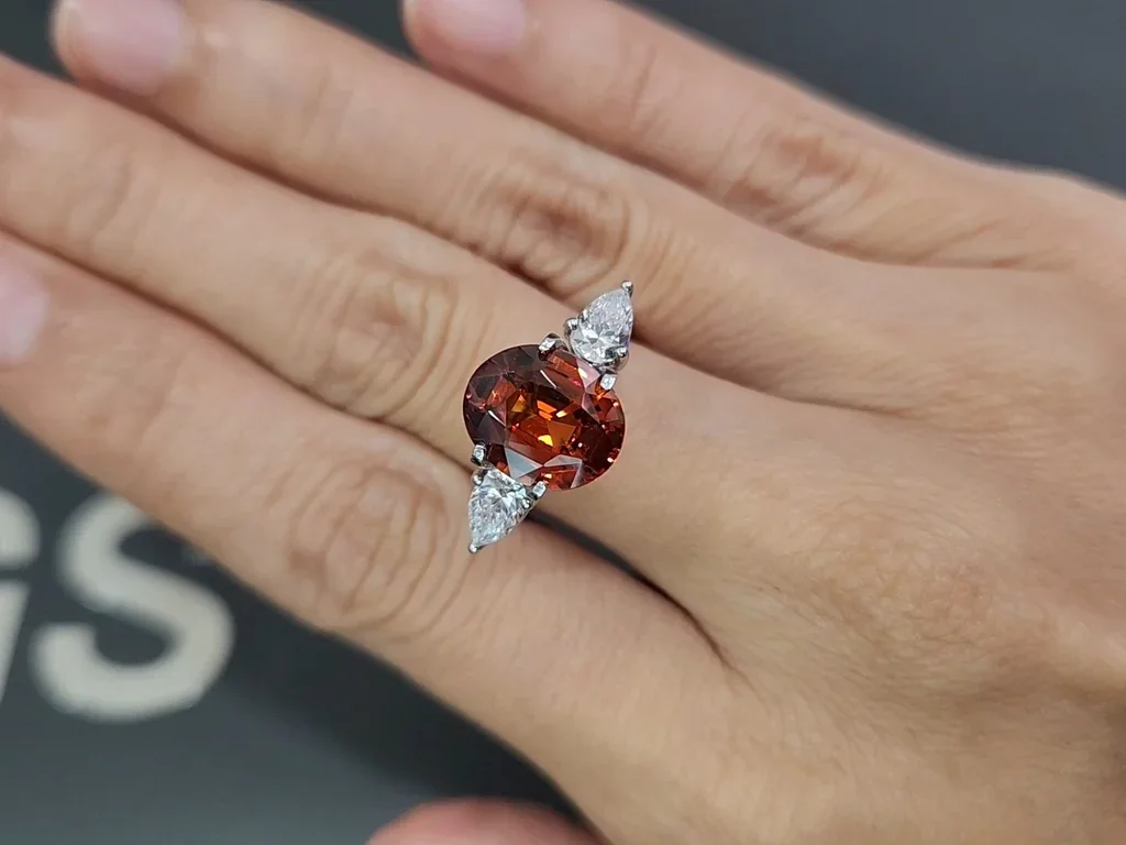 Spessartine garnet oval cut 5.03 carats, Africa Image №5