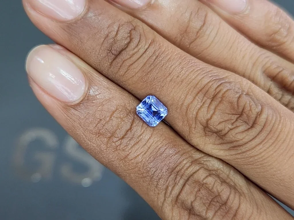 Blue sapphire octagon cut 1.17 carats, Sri Lanka Image №2